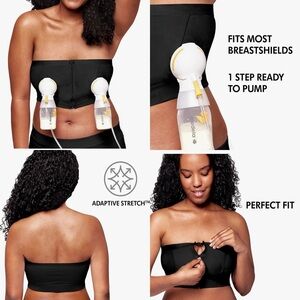 Medela Strapless Black Pumping Bra